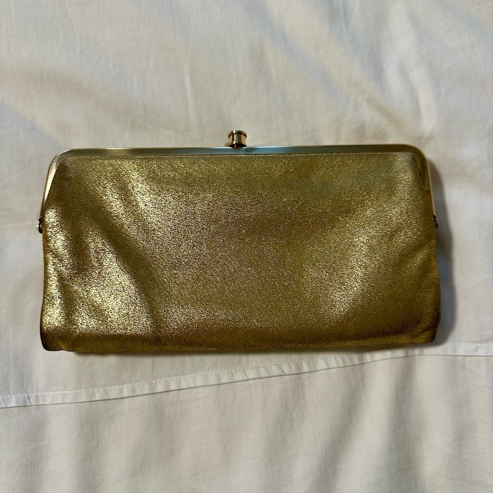 HOBO Gold Clutch Bag